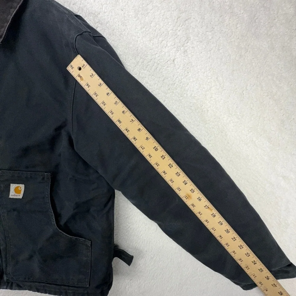 Carhartt Sandstone Jacket Arctic Quilt Lined Mens Large 44 J02 BLK Black
